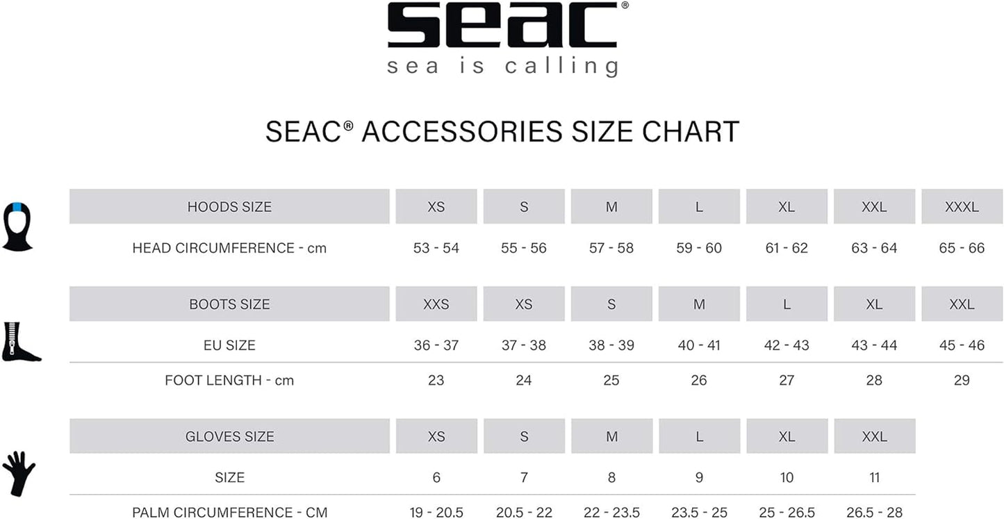 Seac Standard Style Ultraspan Neoprene Wetsuit Hood